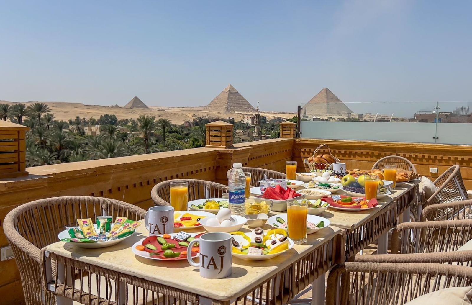 Taj Pyramids View Inn Kafrat al Jabal Exterior foto